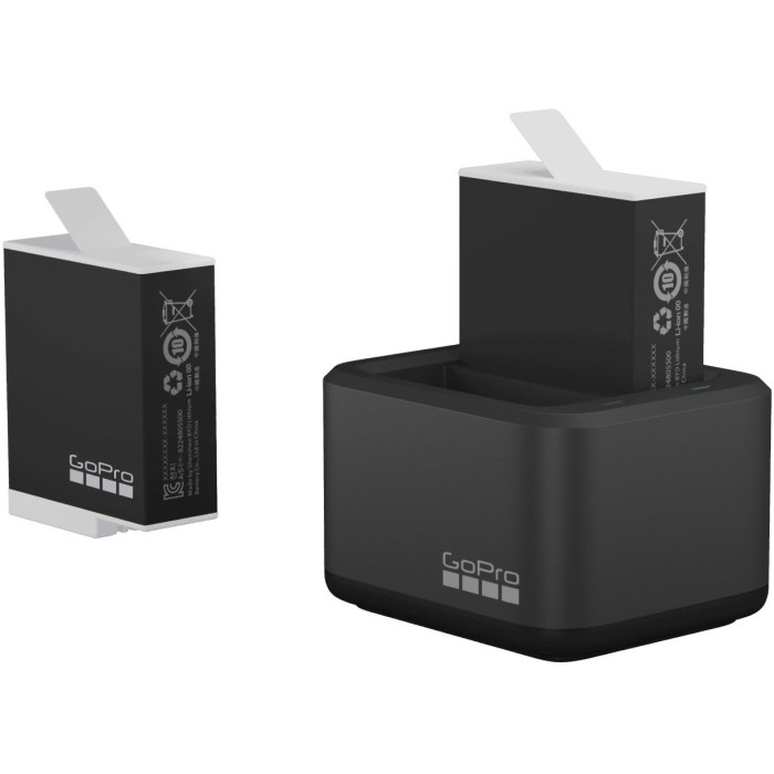 Подвійний зарядний пристрій Акумулятор 2 шт. GoPro Dual Battery Charger + battery Enduro 2 pcs for HERO11/10/9 (ADDBD-211)