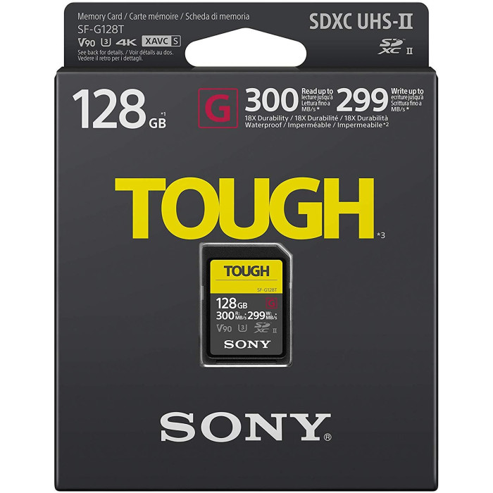 Карта пам'яті Sony 128 GB SDXC UHS-II U3 V90 TOUGH SFG1TG