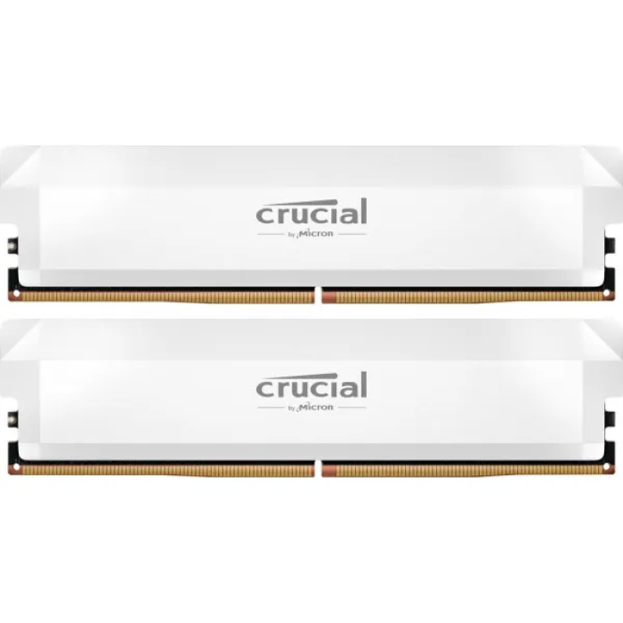 Пам'ять для настільних комп'ютерів Crucial 32 GB (2x16GB) DDR5 6000 MHz Pro Overclocking White (CP2K16G60C36U5W)