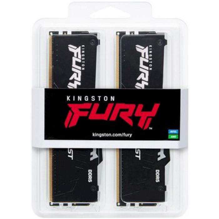 Пам'ять для настільних комп'ютерів Kingston FURY 32 GB (2x16GB) DDR5 5200 MHz Beast RGB (KF552C40BBAK2-32)