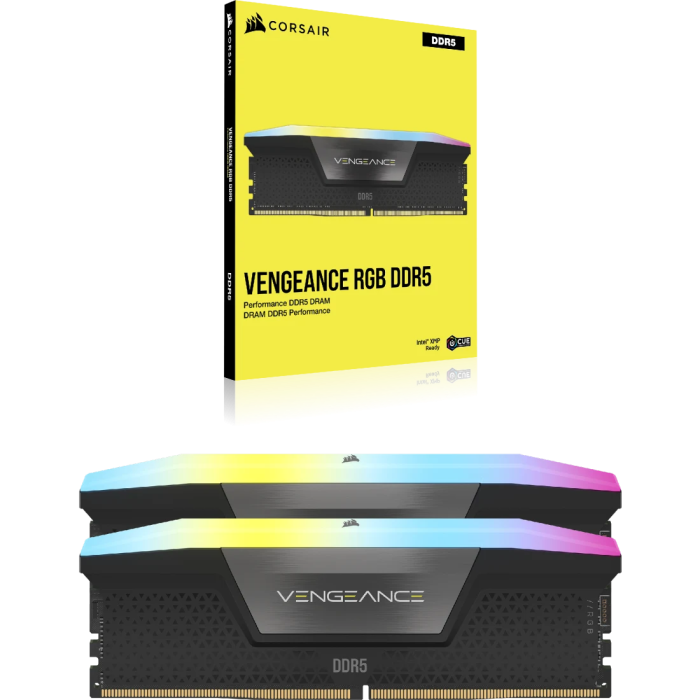 Память для настольных компьютеров Corsair 32 GB (2x16GB) DDR5 6000 MHz Vengeance RGB (CMH32GX5M2E6000C36)