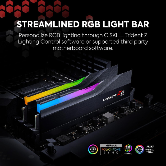 Память для настольных компьютеров G.Skill 32 GB (2x16GB) DDR5 RAM (Intel XMP 3.0 &amp;amp;amp; AMD Expo) 6000 MHz Trident Z5 RGB Matte Black (F5-6000J3636F16GA2-TZ5RK)