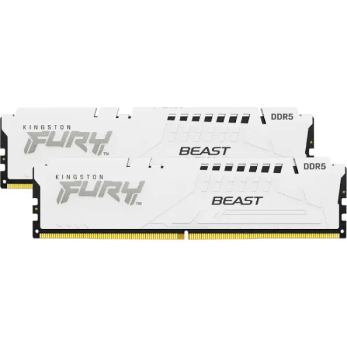 Память для настольных компьютеров Kingston FURY 64 GB (2x32GB) DDR5 6400 MHz Beast EXPO White (KF564C32BWEK2-64)