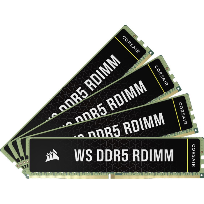 Пам'ять для настільних комп'ютерів Corsair WS DDR5 ECC RDIMM 128GB (4 x 32GB) DDR5 DRAM 5600MTs CL40 Memory Kit (CMA128GX5M4B5600C40)