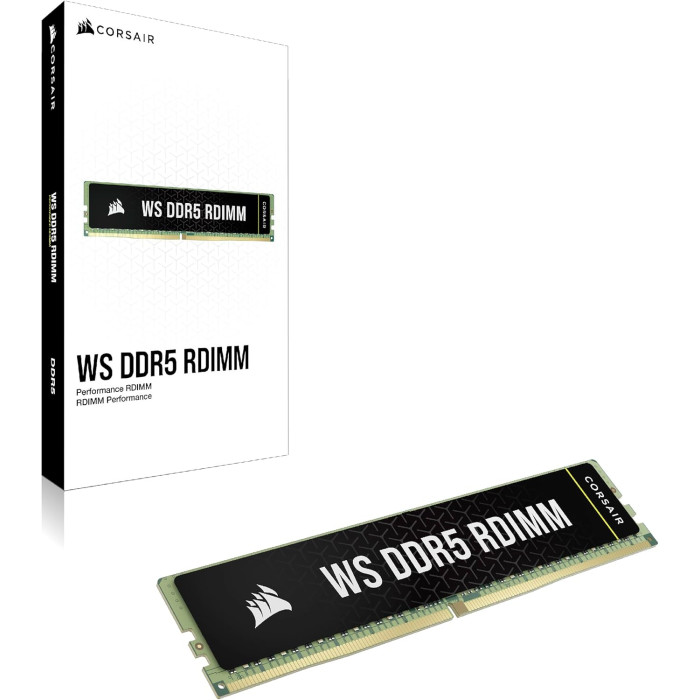 Пам'ять для настільних комп'ютерів Corsair WS DDR5 ECC RDIMM 128GB (4 x 32GB) DDR5 DRAM 5600MTs CL40 Memory Kit (CMA128GX5M4B5600C40)