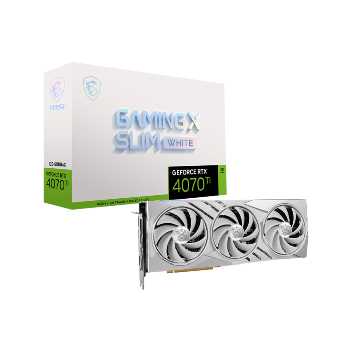 Відеокарта MSI GeForce RTX 4070 Ti GAMING X SLIM WHITE 12G (912-V513-442)