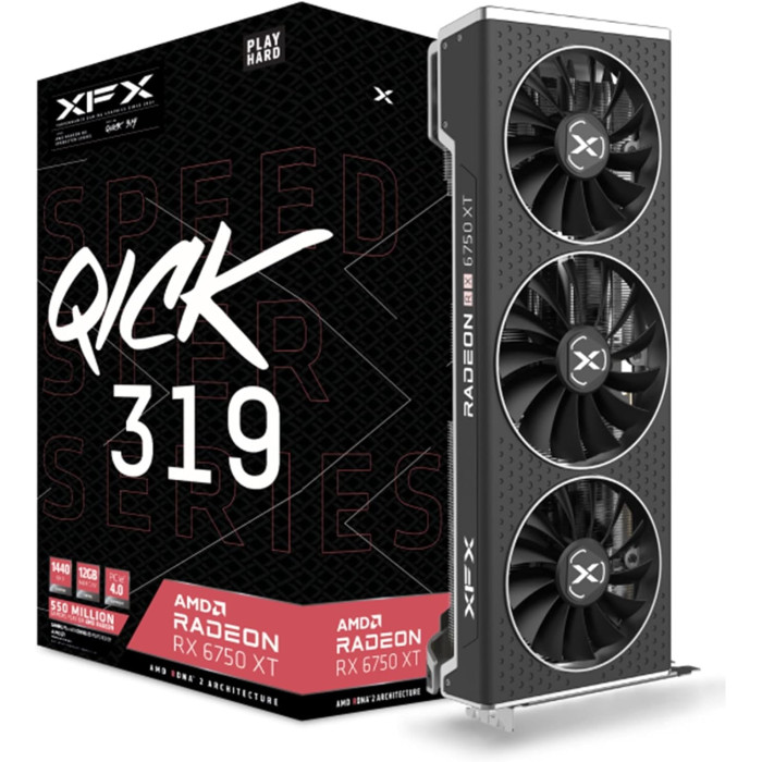 Відеокарта XFX Radeon RX 6750 XT Speedster QICK319 (RX-675XYJFDP)