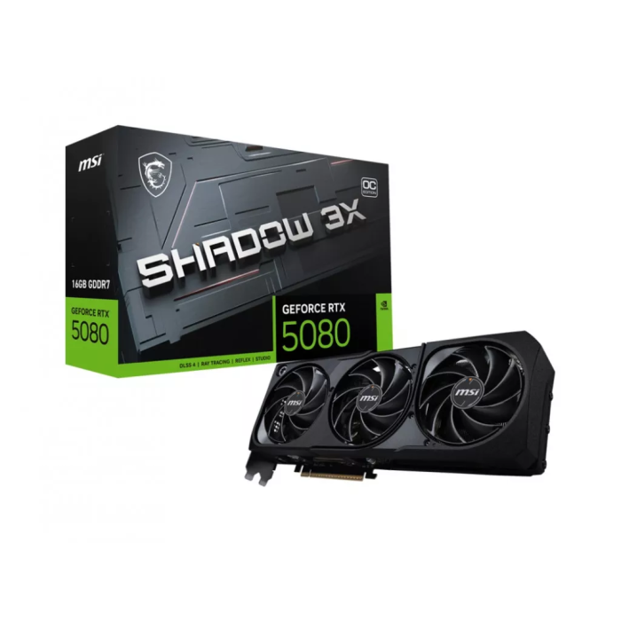 Відеокарта MSI GeForce RTX 5080 16G SHADOW 3X OC