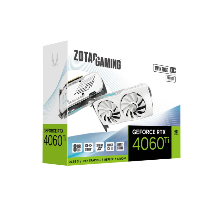 Відеокарта Zotac GAMING GeForce RTX 4060 Ti 8GB Twin Edge OC White Edition (ZT-D40610Q-10M)