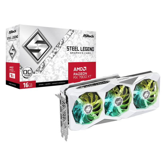 Відеокарта ASRock Radeon RX 7800 XT Steel Legend 16GB OC (RX7800XT SL 16GO)