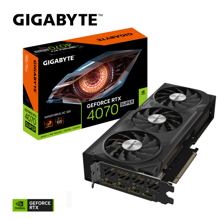 Відеокарта GIGABYTE GeForce RTX 4070 SUPER WINDFORCE OC 12G (GV-N407SWF3OC-12GD)