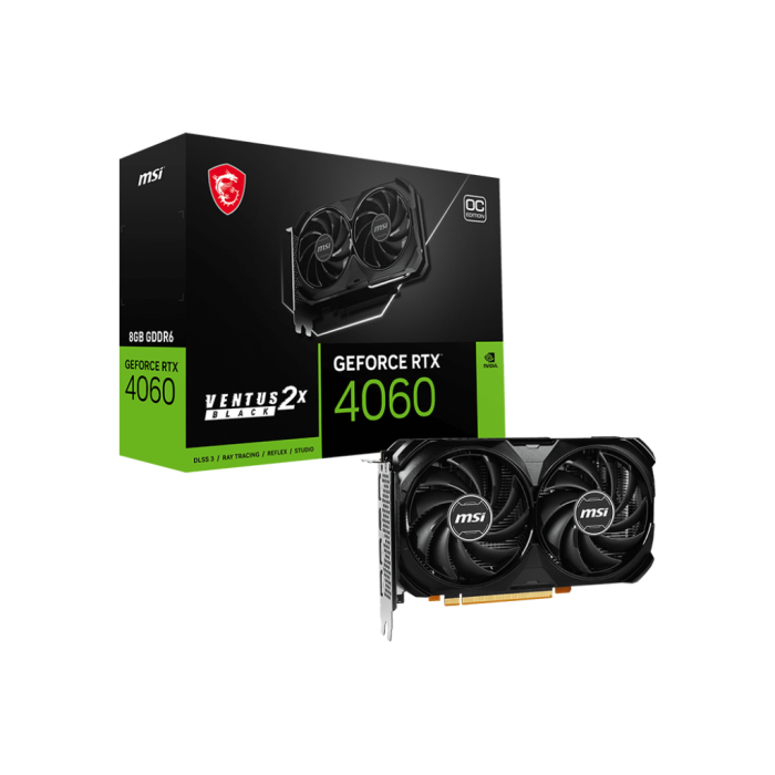 Відеокарта MSI GeForce RTX 4060 VENTUS 2X BLACK 8G OC (912-V516-092)