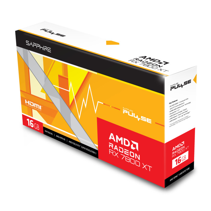 Відеокарта Sapphire Radeon RX 7800 XT 16GB PULSE (11330-02)