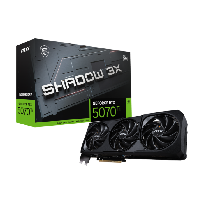 Відеокарта MSI GeForce RTX 5070 Ti 16G SHADOW 3X OC