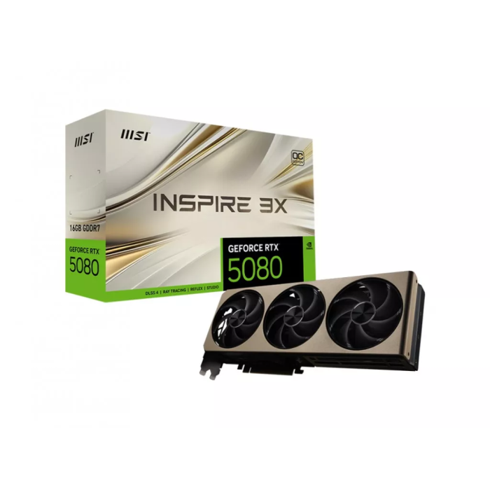 Відеокарта MSI GeForce RTX 5080 16G INSPIRE 3X OC (G5080-16I3C)