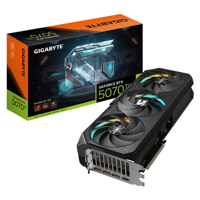 Видеокарта GIGABYTE GeForce RTX 5070 Ti GAMING OC 16G (GV-N507TGAMING OC-16GD)