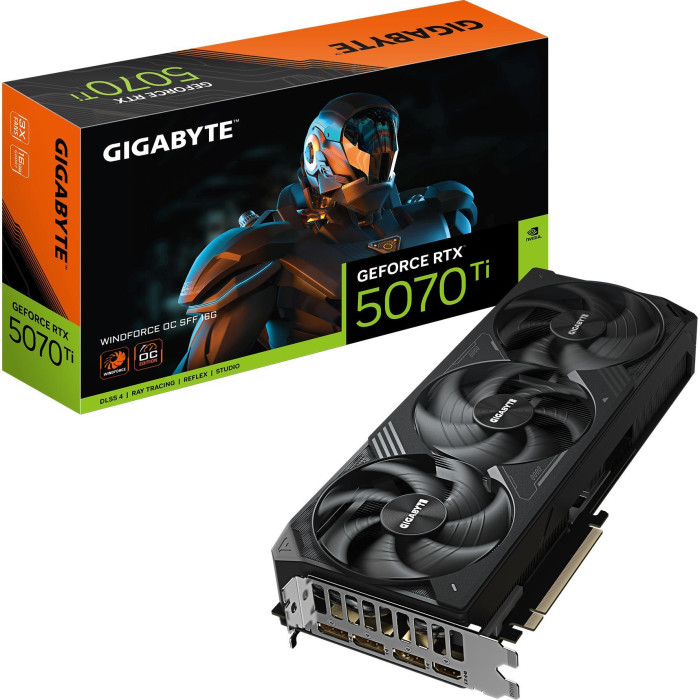 Видеокарта GIGABYTE GeForce RTX 5070 Ti WINDFORCE OC SFF 16G (GV-N507TWF3OC-16GD)
