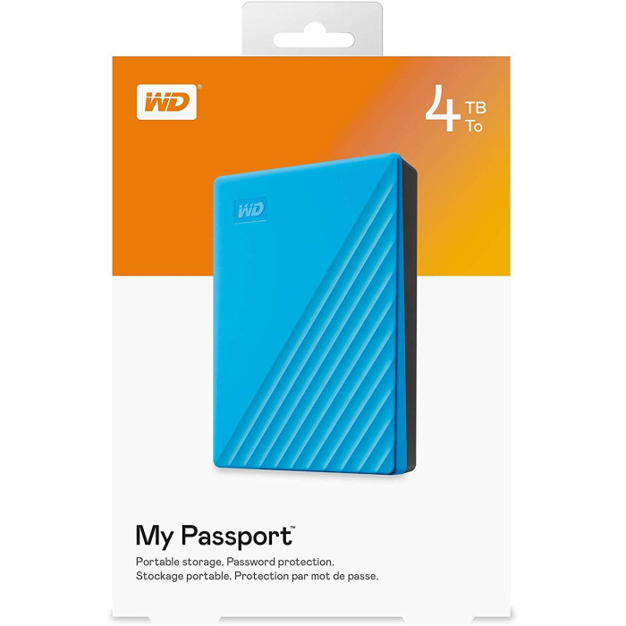 Жорсткий диск WD My Passport 4 TB Blue (WDBPKJ0040BBL-WESN)