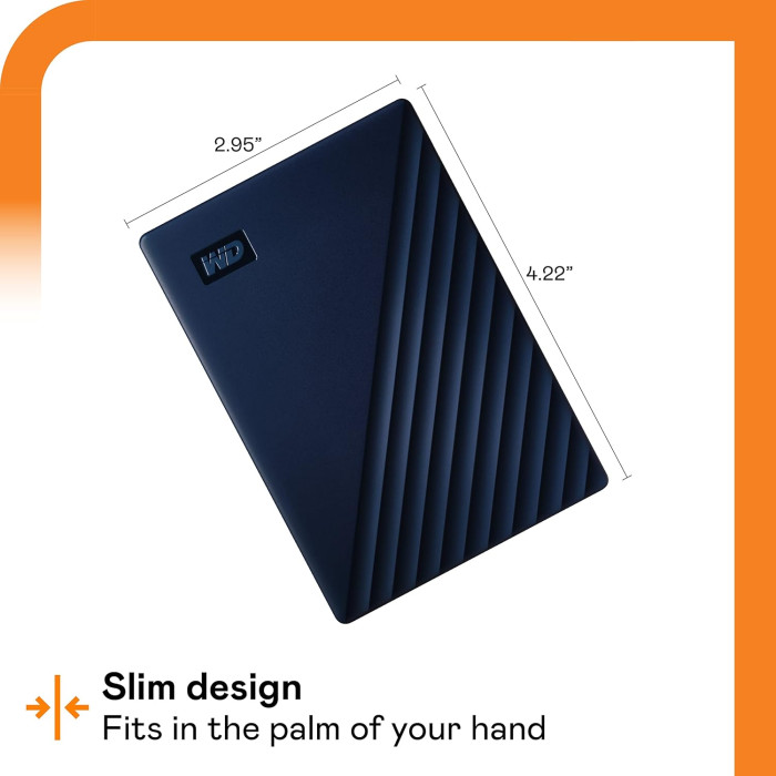 Жорсткий диск WD My Passport 6 TB Navy for Mac (WDBK6C0060BBL-WESN)