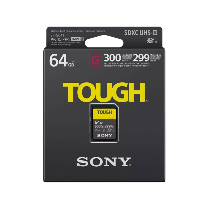 Карта памяти Sony 64 GB SDXC UHS-II U3 V90 TOUGH SF64TG