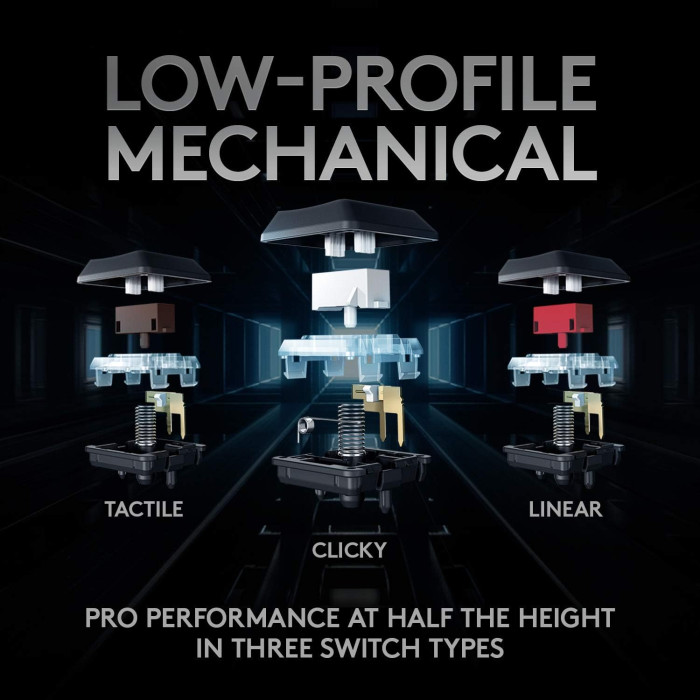 Logitech G915 TKL Tenkeyless LIGHTSPEED Wireless RGB Mechanical Gaming Keyboard (Carbon English Tactile : 920-009495)