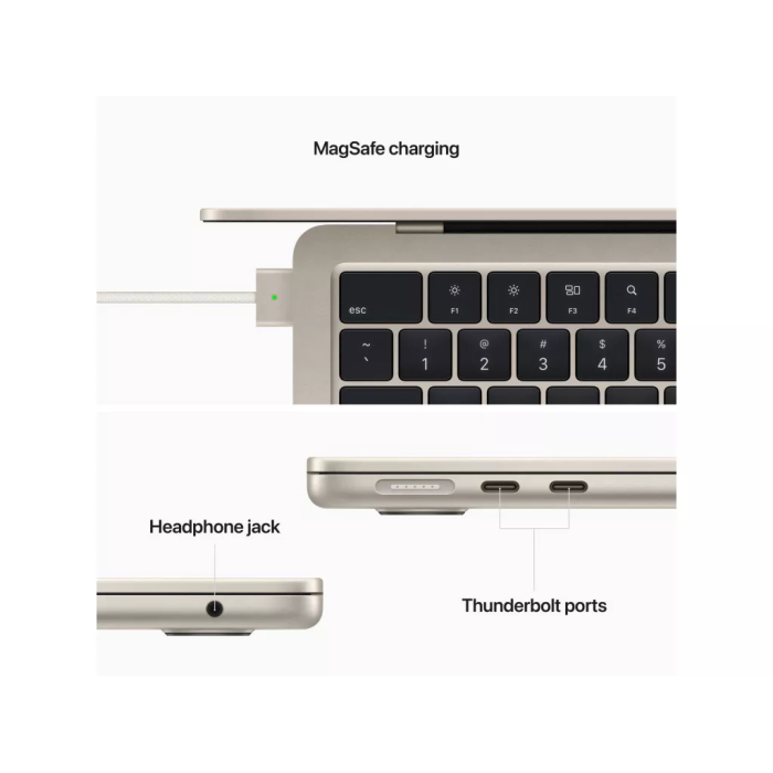 Apple Certified Refurbished MacBook Air 13,6 M2 Starlight 2022 (Z15Y000B5)