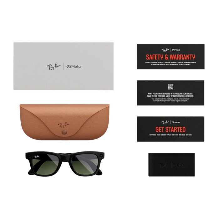 Смарт-окуляри Ray-Ban Meta Wayfarer Gen 2 Large Shiny Black Frame / G-15 Green Lenses (RW4012 601/71 53-22)