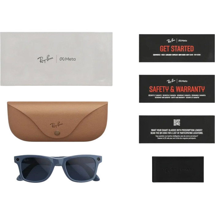 Смарт-окуляри Ray-Ban Meta Wayfarer Gen 2 Shiny Cosmic Blue/Clear Sapphire (RW4012 6628/MF 50-23)