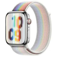 Apple Watch Series 8 GPS + Cellular 45mm Silver Aluminum case with Pride Edition Sport Loop (MP513 + MN6L3)