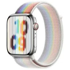 Apple Watch Series 8 GPS + Cellular 45mm Silver Aluminum case with Pride Edition Sport Loop (MP513 + MN6L3)