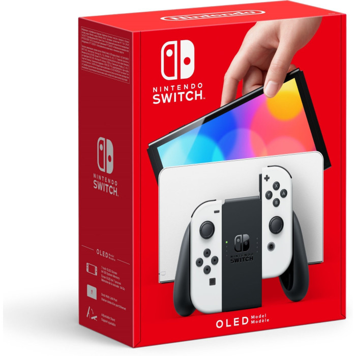Портативна ігрова приставка Nintendo Switch OLED with White Joy-Con (045496453435)