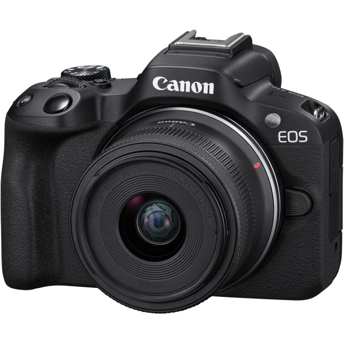 бездзеркальний фотоапарат Canon EOS R50 kit RF-S 18-45mm IS STM Black Creator Kit (5811C036)
