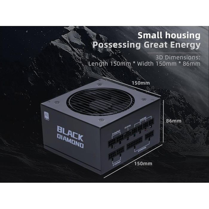 Блок живлення SAMA Black Diamond 1000W (1000W, 80plus GOLD)