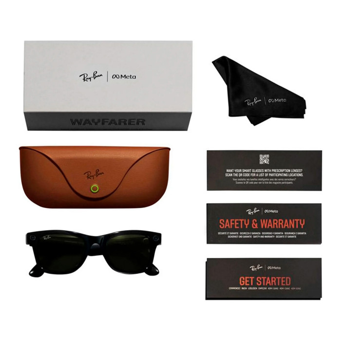 Смарт-окуляри Ray-Ban Meta Wayfarer Standard - Matte Black / Clear to Graphite Green Transitions (RW4006 601S1M 50-22)
