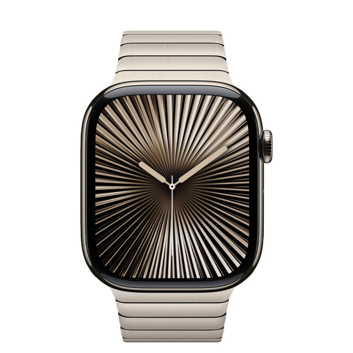Apple Watch Series 10 GPS + Cellular 46mm Natural Titanium Case w. Natural Link Bracelet (MX163+MXMF3)