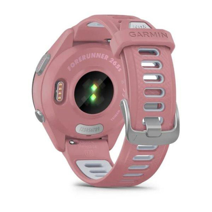 Смарт-годинник Garmin Forerunner 265S Black Bezel w. Light Pink Case and Light Pink/Whitestone S. Band (010-02810-05/15/55)