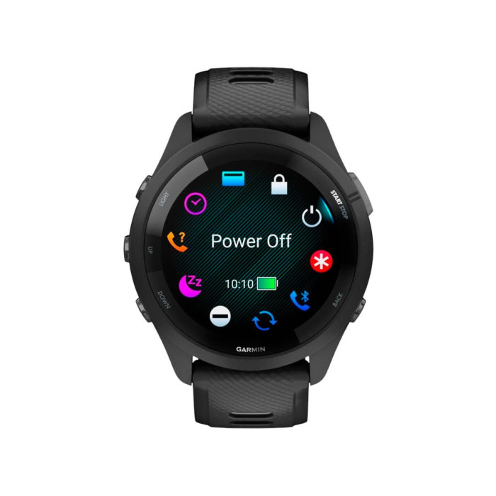 Смарт-годинник Garmin Forerunner 265 Black Bezel and Case w. Black/Powder Gray Silicone Band (010-02810-00/10/50) Уцінка (1 битий піксель)