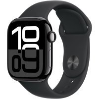 Apple Watch Series 10 GPS 42mm Jet Black Alu. Case w. Black Sport Band - M/L (MWWF3)