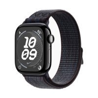 Apple Watch Series 10 GPS 46mm Jet Black Alu. Case w. BlackBlue Nike Sport Loop (MWX13 + MYJD3)