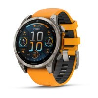 Garmin Fenix 8 51mm AMOLED Sapphire Titanium w. Spark Orange/Graphite Silicone Band (010-02905-10/11/53)