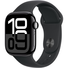 Apple Watch Series 10 GPS 42mm Jet Black Alu. Case w. Black Sport Band - M/L (MWWF3)
