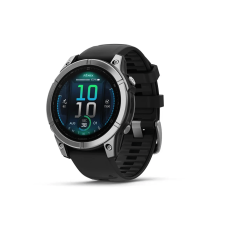 Спортивний годинник Garmin Fenix E (8 Series) 47mm AMOLED Stainless Steel with Black Silicone Band (010-03025-02/00)