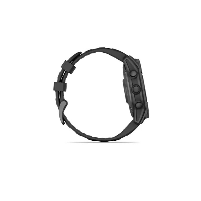 Спортивний годинник Garmin Fenix E (8 Series) 47mm AMOLED Slate Gray Steel with Black Silicone Band (010-03025-03/01)
