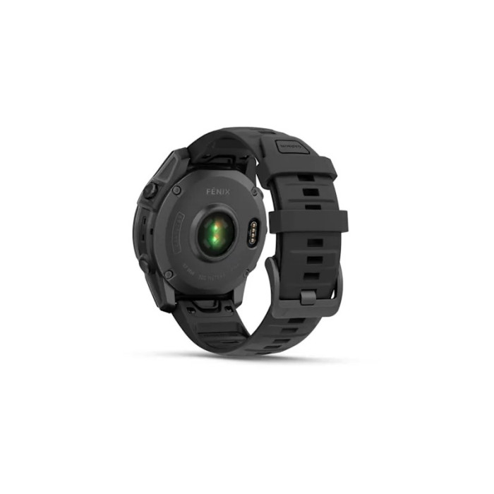 Спортивний годинник Garmin Fenix E (8 Series) 47mm AMOLED Slate Gray Steel with Black Silicone Band (010-03025-03/01)