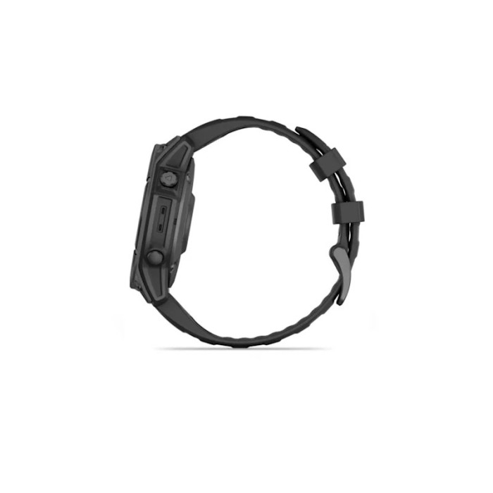 Спортивний годинник Garmin Fenix E (8 Series) 47mm AMOLED Slate Gray Steel with Black Silicone Band (010-03025-03/01)