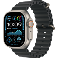 Apple Watch Ultra 2 GPS + Cellular 49mm Natural Titanium Case w. Black Ocean Band (MYT03+MXTL3)