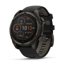 Garmin Fenix 8 47mm Solar Sapphire Carbon Gray DLC Titanium w. Black/Pebble Gray S. Band (010-02906-10/11) 