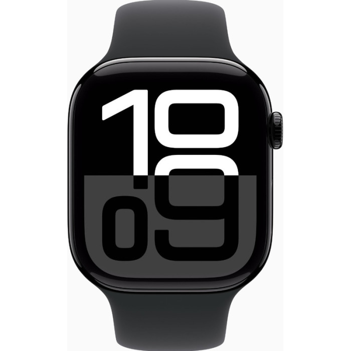 Apple Watch Series 10 GPS + Cellular 46mm Jet Black Alu. Case w. Black Sport Band - S/M (MWY33)