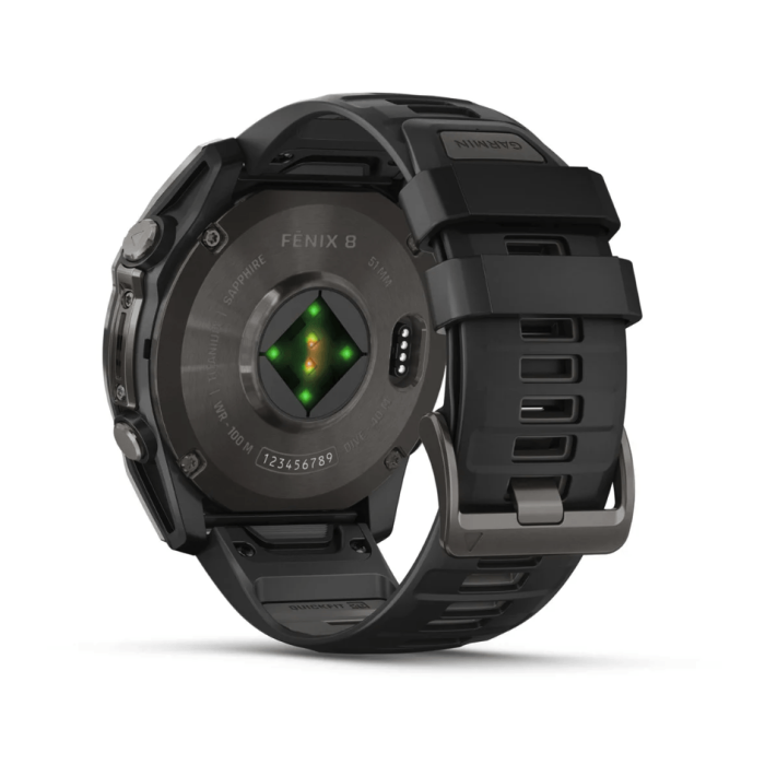 Garmin Fenix 8 51mm AMOLED Sapphire Carbon Gray DLC Titanium w. Black/Pebble Gray S. Band (010-02905-20/21)