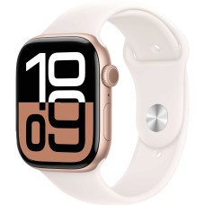Apple Watch Series 10 GPS + Cellular 46mm Rose Gold Alu. Case w. Light Blush Sport Band - M/L (MWY73)